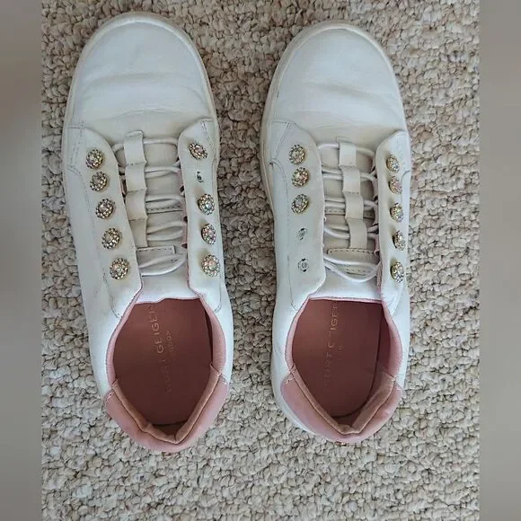 KURT GEIGER LONDONLeather Liviah Sneakers size 5.5 - Picture 3 of 14